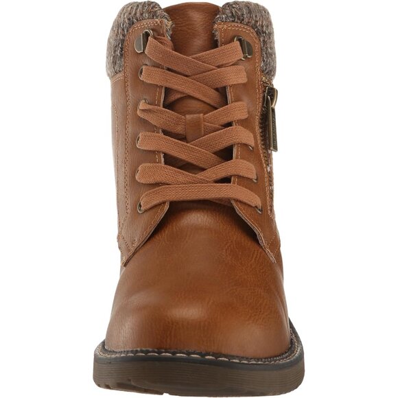 Women's Leather Hiking Boots Chestnut 9.5 Wide Ankle Length Comfort Durable - Picture 2 of 7